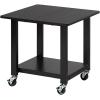 imageSunnyPoint 2Tier Under Desk Printer Stand with Storage Shelf and Steel Frame Industrial Mobile Printer Cart Holder with Lockable Wheels for Home and Office BLKBLK