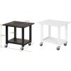 imageSunnyPoint 2Tier Under Desk Printer Stand with Storage Shelf and Steel Frame Industrial Mobile Printer Cart Holder with Lockable Wheels for Home and Office BLKWHT