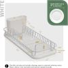 imageSunnyPoint 304 Stainless Steel Dish Drying Rack with Utensil Holder Compact Countertop Dish Rack with Removable Drain Tray  BlackWht