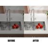 imageSunnyPoint 304 Stainless Steel Sink Protector Rack  RustResistant Grid for Kitchen Sink Bottom Scratch Prevention Drainage Support Large 175quotx124quotSmall 1075 X 124