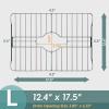 imageSunnyPoint 304 Stainless Steel Sink Protector Rack  RustResistant Grid for Kitchen Sink Bottom Scratch Prevention Drainage Support Large 175quotx124quotLarge 175 X 124