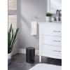 imageSunnyPoint 45 Liter12 Gallon Small Round Trash Can with Plastic Inner Bucket Bathroom Office Kitchen and Bedroom Step On and Slow Close BLKBLK