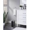 imageSunnyPoint 45 Liter12 Gallon Small Round Trash Can with Plastic Inner Bucket Bathroom Office Kitchen and Bedroom Step On and Slow Close BLKBLKSN