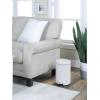 imageSunnyPoint 45 Liter12 Gallon Small Round Trash Can with Plastic Inner Bucket Bathroom Office Kitchen and Bedroom Step On and Slow Close BLKWHT