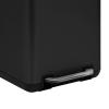 imageSunnyPoint 6 Liter158 Gallon Small Trash Can with Plastic Inner Buckets Rectangle Bathroom Office Kitchen and Bedroom Step On and Slow Close BLKBLK