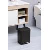 imageSunnyPoint 6 Liter158 Gallon Small Trash Can with Plastic Inner Buckets Rectangle Bathroom Office Kitchen and Bedroom Step On and Slow Close BLKBLK