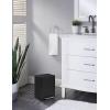 imageSunnyPoint 6 Liter158 Gallon Small Trash Can with Plastic Inner Buckets Rectangle Bathroom Office Kitchen and Bedroom Step On and Slow Close BLKBLK