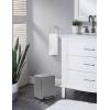 imageSunnyPoint 6 Liter158 Gallon Small Trash Can with Plastic Inner Buckets Rectangle Bathroom Office Kitchen and Bedroom Step On and Slow Close BLKSN