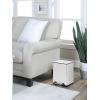 imageSunnyPoint 6 Liter158 Gallon Small Trash Can with Plastic Inner Buckets Rectangle Bathroom Office Kitchen and Bedroom Step On and Slow Close BLKWHT