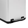 imageSunnyPoint 6 Liter158 Gallon Small Trash Can with Plastic Inner Buckets Rectangle Bathroom Office Kitchen and Bedroom Step On and Slow Close BLKWHT