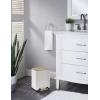 imageSunnyPoint 6 Liter158 Gallon Small Trash Can with Plastic Inner Buckets Rectangle Bathroom Office Kitchen and Bedroom Step On and Slow Close BLKWHTGOLD