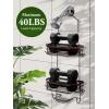 imageSunnyPoint Bathroom Classic Hanging Over The Shower Head Caddy 2898quot H x 122quot W x 531quot D BrownBrown