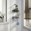 imageSunnyPoint Bathroom Classic Hanging Over The Shower Head Caddy 2898quot H x 122quot W x 531quot D BrownBrown
