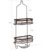 imageSunnyPoint Bathroom Classic Hanging Over The Shower Head Caddy 2898quot H x 122quot W x 531quot D BrownBrown