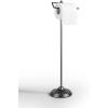 imageSunnyPoint Bathroom Free Standing Toilet Tissue Paper Roll Holder Stand with Reserve Function Chrome FinishBlack Nickel