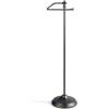 imageSunnyPoint Bathroom Free Standing Toilet Tissue Paper Roll Holder Stand with Reserve Function Chrome FinishBlack Nickel