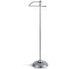 imageSunnyPoint Bathroom Free Standing Toilet Tissue Paper Roll Holder Stand with Reserve Function Chrome FinishChrome