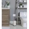 imageSunnyPoint Bathroom Free Standing Toilet Tissue Paper Roll Holder Stand with Reserve Function Chrome FinishChrome