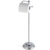 imageSunnyPoint Bathroom Free Standing Toilet Tissue Paper Roll Holder Stand with Reserve Function Chrome FinishChrome