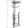 imageSunnyPoint Bathroom Heavyweight Toilet Tissue Paper Roll Storage Holder Stand with Reserve and Shelve The Reserve Area Has Enough Space to Store Mega Rolls BronzeOrb