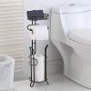 imageSunnyPoint Bathroom Heavyweight Toilet Tissue Paper Roll Storage Holder Stand with Reserve and Shelve The Reserve Area Has Enough Space to Store Mega Rolls BronzeOrb