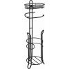 imageSunnyPoint Bathroom Heavyweight Toilet Tissue Paper Roll Storage Holder Stand with Reserve and Shelve The Reserve Area Has Enough Space to Store Mega Rolls BronzeBlack