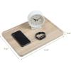 imageSunnyPoint Bedside Shelf Office Divider  Clamp on Shelf for Bunk Lofts ampamp Bed Frame Standard  1378quot X 984quot X 221quot Natural WoodNatural Wood