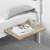 imageSunnyPoint Bedside Shelf Office Divider  Clamp on Shelf for Bunk Lofts ampamp Bed Frame Standard  1378quot X 984quot X 221quot Natural WoodNatural Wood