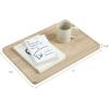imageSunnyPoint Bedside Shelf Office Divider  Clamp on Shelf for Bunk Lofts ampamp Bed Frame Standard  1378quot X 984quot X 221quot Natural WoodNatural Wood