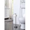imageSunnyPoint Classic Bathroom Free Standing Toilet Tissue Paper Roll Holder StandBlack Nickel