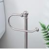 imageSunnyPoint Classic Bathroom Free Standing Toilet Tissue Paper Roll Holder StandBrush Chrome