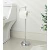 imageSunnyPoint Classic Bathroom Free Standing Toilet Tissue Paper Roll Holder StandChrome