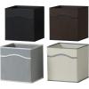 imageSunnyPoint Classic Collapsible Foldable Storage Fabric Cube Organizer Bin  Pack of 6 BLACK