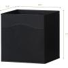 imageSunnyPoint Classic Collapsible Foldable Storage Fabric Cube Organizer Bin  Pack of 6 BLACK