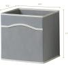 imageSunnyPoint Classic Collapsible Foldable Storage Fabric Cube Organizer Bin  Pack of 6 GRAY