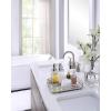 imageSunnyPoint Classic Decorative Vanity Perfume Dresser Jewelry Organizer Makeup Mirror Tray Satin NickelSatin Nickel