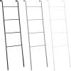 imageSunnyPoint Classic Home Bath Bedroom Closet Leaning Ladder Rack BLKBlk