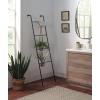 imageSunnyPoint Classic Home Bath Bedroom Closet Leaning Ladder Rack BLKBlk