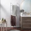 imageSunnyPoint Classic Home Bath Bedroom Closet Leaning Ladder Rack BLKSilver