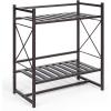 imageSunnyPoint Classic Square Bathroom Shelf 2 Tier Shelf with Towel Bar Wall Mounted Shower Storage Classic  Wall Mount  ORBClassic  Wall Mount  ORB