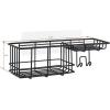 imageSunnyPoint Classic Wall Mounted Shower Caddy Organizer Basket Shelf With Removable Adhesive Hook No Drilling Needed Gunmetal StandardBlack
