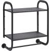 imageSunnyPoint Compact Wall Mount 2 Tier Bathroom Shelf with Towel Bars BrownBrown