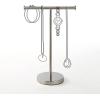 imageSunnyPoint Countertop Hand Towel Holder Stand  165quot Tall Stainless Steel TBar Rack with Weighted Base Brushed Satin Nickel Finish  Jewelry Holder for Bathroom Vanity or KitchenSatin Nickel