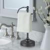 imageSunnyPoint Deluxe Free Standing Heavy Weighted Countertop Fingertip Towel Holder Stand Satin NickleBlack Nickel