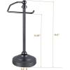 imageSunnyPoint Deluxe Free Standing Heavy Weighted Countertop Fingertip Towel Holder Stand Satin NickleBlack Nickel