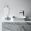 imageSunnyPoint Deluxe Free Standing Heavy Weighted Countertop Fingertip Towel Holder Stand Satin NickleSatin Nickle