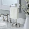 imageSunnyPoint Deluxe Free Standing Heavy Weighted Countertop Fingertip Towel Holder Stand Satin NickleSatin Nickle