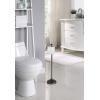 imageSunnyPoint Deluxe Free Standing Heavy Weighted Toilet Tissue Paper Roll Holder Stand Brushed NickelBlack Nickel
