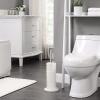 imageSunnyPoint Elite Heavy Weighted Sturdy Spare Toilet Paper Roll Holder Storage StandResin Marbo Texture