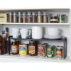 imageSunnyPoint Expandable Cabinet Storage Rack  Tabletop Storage Spice Shelf Organizer Rack M  151quot2578quot W X 787quot D X 846quot H BLACKBLACK